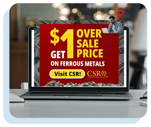 Mockup laptop computer with Ad Example