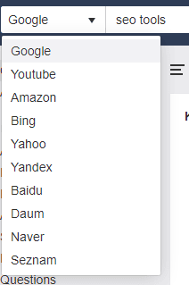 AHREFs Select Search Engine Tool
