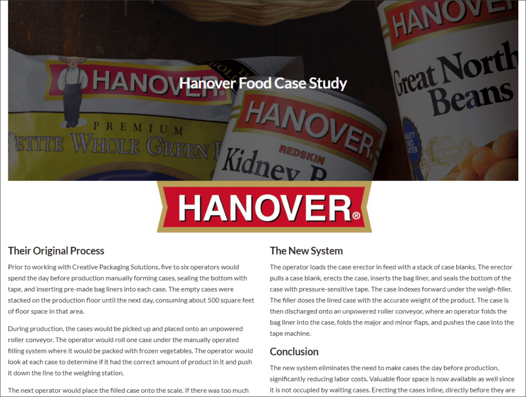 Hanover Case Study