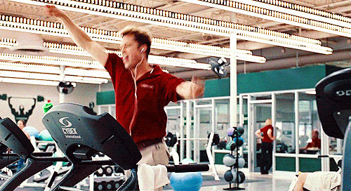 Running on treadmill gif