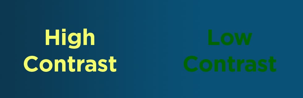 High vs Low Contrast