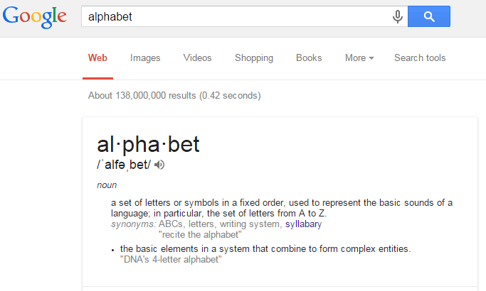 alphabet