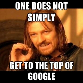 not optimized to rank in search engines