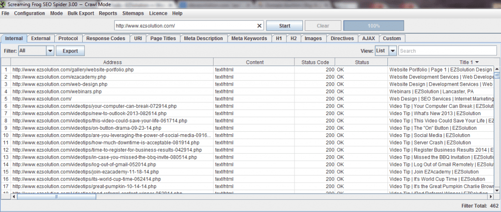 screaming frog ezsolution