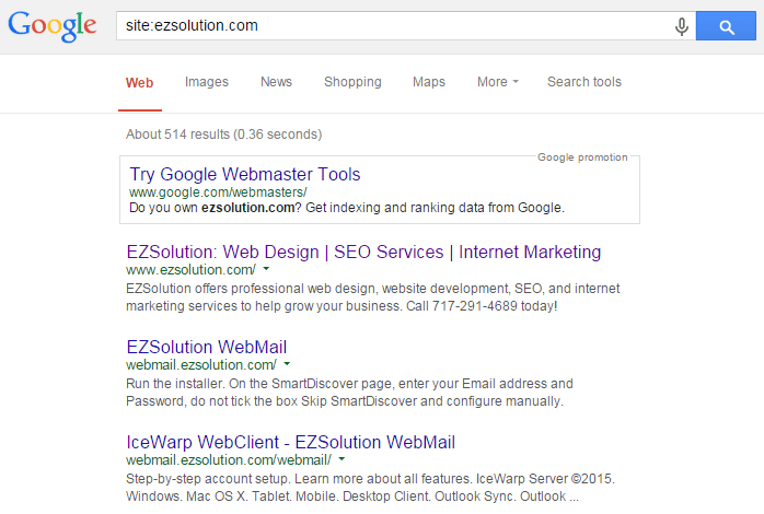 site search ezsolution