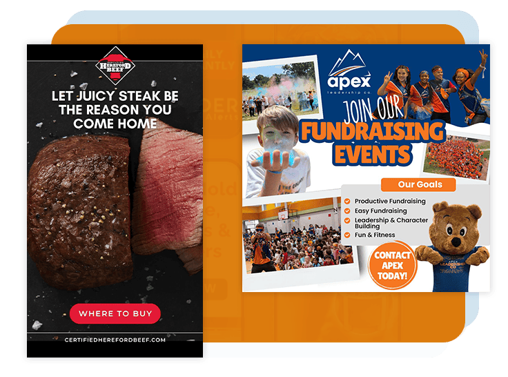 social media templates with custom branded work